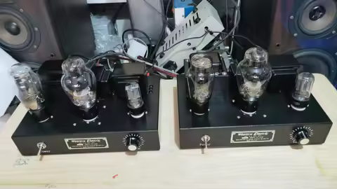 1Pair)High-end Single Ended 6SN7 Push 300B Handmade 2.0 Stereo 8W Vacuum Tube Amplifier Split HIFI 3