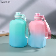 [ljc65598] Big Water Bottle 2.2 Litre With Handle Time Marker Straw Leak Proof Half Gallon Large Capacity Huge Jug For Workout Gym Fitness [MY]