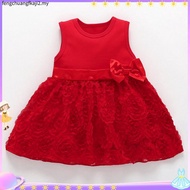 Baby Girl 3D Rose Dress full moon girl dress one-year-old dress baby princess