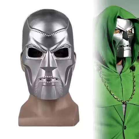 Movie Doctor Doom Cosplay Costume Mask Adult Unisex Helmet Visor Plastic Masks Accessory Headgear Ha