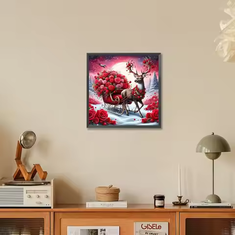 Diamond Painting Family Fairy Dust Diamond Dot Art Rose Christ Deer Crystal Resin Mosaic Painting Ki