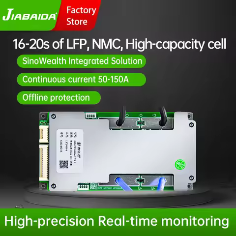 JBD ZP20S006 3.2V LFP 16S 20S 3.7V NMC 17S 20S Hardware BMS 60A 80A 100A 120A 150A Same Port with Ba