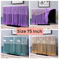 Imported 75-Inch IFP Smart TV Protective Cover with Lace Motif Curtain/