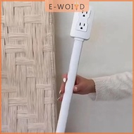 YUYIN4 สายต่อขยายซ็อกเก็ตไฟฟ้า2ช่อง180แบบหมุนยืดได้ความยาวไม่เจาะรูสายไฟฟ้า2ช่อง