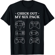 Check Out My 6 Six Pack Gamer Video Funny Gamers Gift T-Shirt