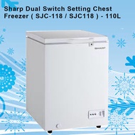Sharp Dual Switch Setting Chest Freezer ( SJC-118 / SJC118 ) - 110L