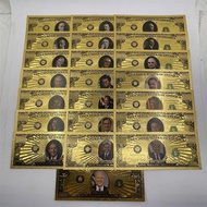 cod 46pcs/set Presidents of The United States Gold Banknote Trump Biden Roosevelt One Million Dollar
