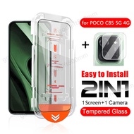 POCO C85 5G 4G Tempered Glass Film for POCO C75 C71 C65 C61 C55 C51 C50 5G 4G Screen Protector Easy 