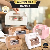 Handle Cavity Muffin / Cupcake Box Moon Cake Craft Box Transparent Window Baking