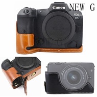 【NEW - G】R PU หนังกระเป๋ากล้อง Half Body Case สำหรับ Canon EOS R5 R6 R7 R10 M200 6D2 M 50 M6 6D Mark II M50II M6II
