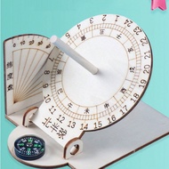 1pc/2pcs Sundial Science DIY Kit, Student Invention Solar Clock Model Making, Educational Science Ex