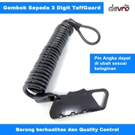 Bicycle Lock - Helmet Lock - Helmet Lock - 3-Digit Adjustable Number Code - TaffGuard
