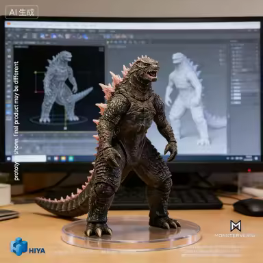 Original HIYA Godzilla x Kong The New Empire Godzilla Evolved Pink Backed Godzilla In Stock Anime Ac