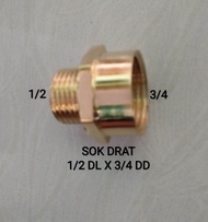 dobel nepel sok drat luar 1/2 x 3/4 drat dalam