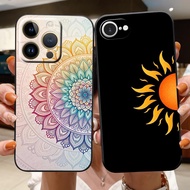 Half Case with brilliant mandala drawings for iPhone 17 16 15 14 13 12 11 8 7 6 6s 6p 7p 8p 6g 7g 8g