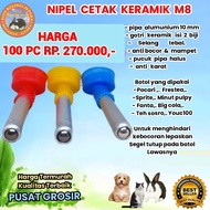 nipel kelinci cetak keramik M8 per paket isi 100 PC nipel kelinci nipel kucing nipel hamster dll