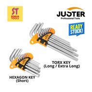 New Juster Torx Key ( Long / Extra Long) Hex Key Short / Allen Key