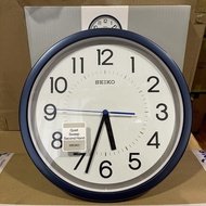 [TimeYourTime] Seiko Clock QXA476L Sweep Second Blue Case Analog Quartz Wall Clock QXA476