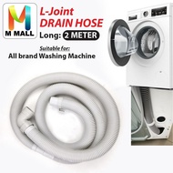 M MALL Washing Machine Flexible Outlet Drain Hose L - Shape 2Meter