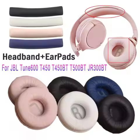 1Pair 70mm Replacement Foam Ear Pads Pillow Cushion Cover for JBL Tune 600 T450 T450BT T500BT JR300B