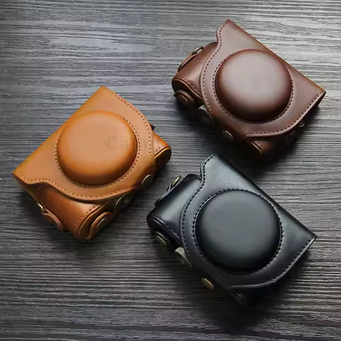 Full Body Precise Fit retro PU Leather Digital Camera case Bag box Cover for SONY DSC-HX90V hx80 hx9