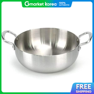 Shabu-Shabu Pot Stainless Steel Hot Pot Induction Odeng-Tang Shabu-Shabu Triple-Layered Size 3