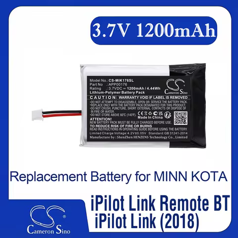 Cameron Sino Replacement Battery for MINN KOTA iPilot Link (2018), iPilot Link Remote BT, Fits P/N A
