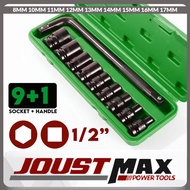 10pcs MLG 824 1/2 Inch Impact Socket Wrench Tool Set 1/2 Socket Set