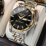 High-End Watch Swiss New Automatic Mechanical Watch Men's Diamond-Embedded Waterproof Luminous Double Calendar Multifunctional Watch