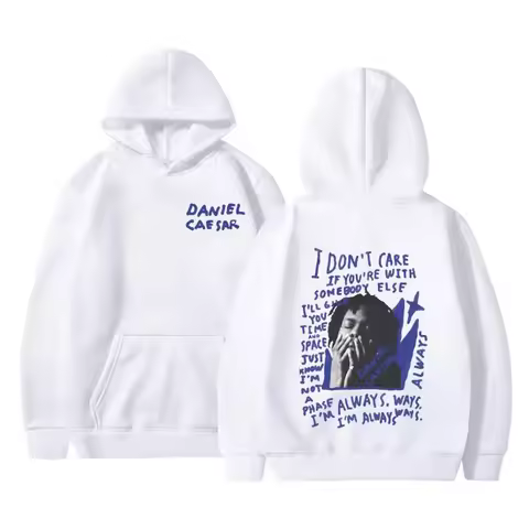 Daniel Caesar 'Never Enough Always' Men's Fashion Hip Hop Oversized Hoodie Unisex Casual Hooded Swea
