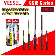 VESSEL 2 Parts Of Slot Key Bits 65 Mm-150 Lengths 1/4 Haste Hexagonal Series SS16 PH1 PH2