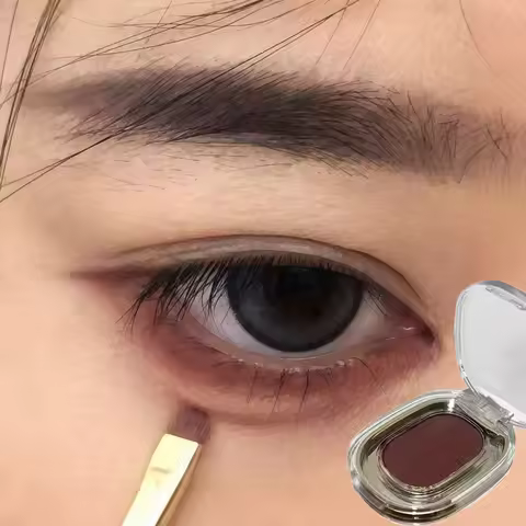 Red Brown Monochrome Eyeliner Eyeshadow Powder Palette Silky Matte Chocolate Lying Silkworm Eyeliner