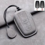 Remote Key Leather Case Cover Keychain Accessories For Toyota Camry Corolla Cross Avalon Altis Chr C