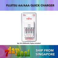 Fujitsu 2HR Quick Charger + 4AA Rechargeable Battery