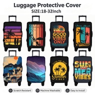 Vintage Tropical Luggage Cover 18-32 Inch Suitcase Protector Travel Case Dustproof Elastic Baggage C