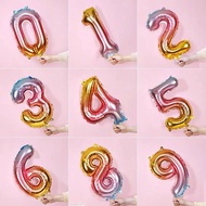 Rainbow COLOR NUMBER BALLS IN MANY SIZES 16inch (30cm) and 32inch (70cm)