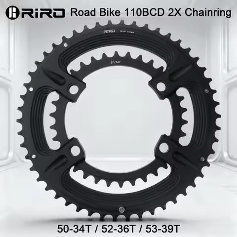 RIRO 4-Bolts 110BCD Aluminum Alloy Chainring for Shimano 105 R7000/Restore R8000/Dura-Ace R9100 50-3