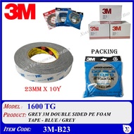 (2ROLL) 3M-B10 (10mm) / 3M-B17 (17mm) / 3M-B23 (23mm) GREY 3M 10Y DOUBLE SIDED PE FOAM TAPE - BLUE /