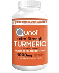Qunol Turmeric Curcumin Extra Strength 1000 mg 60 soft