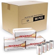 Tenergy 1.5V D Alkaline LR20 Battery, High Performance D Non-Rechargeable Batteries for Clocks, Remo