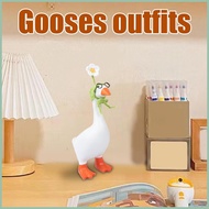 Desk Geese Outfits 6 Pieces Geese Figurine Hats with Sunglasses 7 Inch Statue Outfit Figurine Headwe