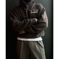 (Collection) 100% Cotton Boxy hoodie dark brown thick solid by IAB STUDIO