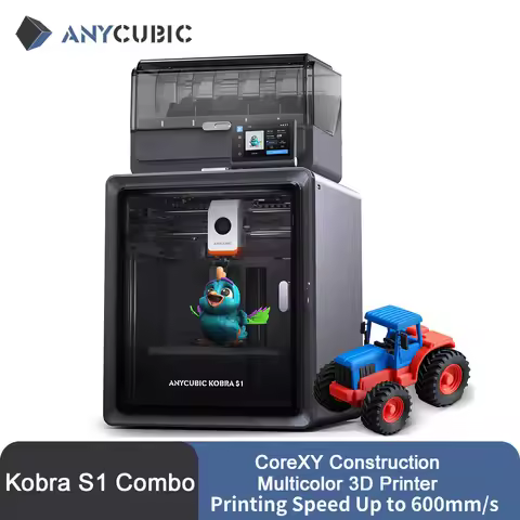 Anycubic Kobra S1 Combo AE Version Multi-Color 3D Printer Max Speed 600mm/s Core XY Stable Structure