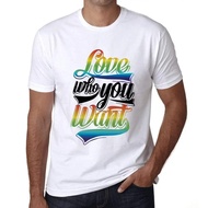 Men'S Lgbt Love Who You Want T-Shirt - Lgbt Love Who You Want - Print T-Shirt