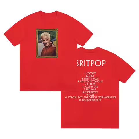 GF Robbie Williams Britpop Album Tracklist Merch T-shirt Crewneck Short Sleeve Cotton Tee Women Men 