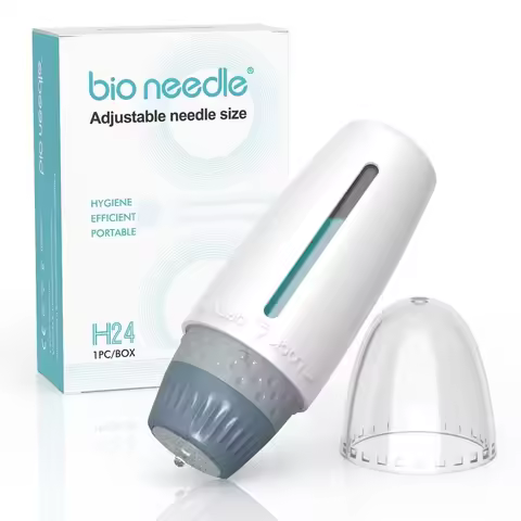 New Bio Needle 24Pins Adjustable Microneedling Microchanneling Derma Stamp H24 Home Use Beauty Devic