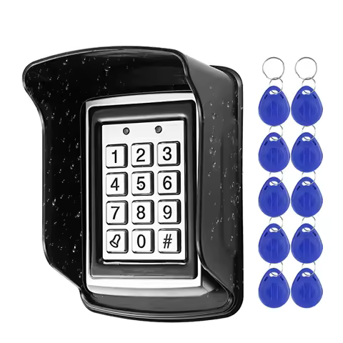 RFID Metal Access Control Keypad Waterproof Rainproof Cover Outdoor Door Opener Electronic Lock Syst