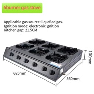 AOSEN 2024 Direct Selling Commercial Clay Pot Multi-head Gas Stove Honeycomb Steel Surface Four-head