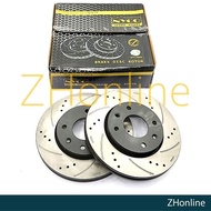 PROTON SATRIA NEO - NYCO FRONT 270mm DRILLED SLOTTED BRAKE DISC ROTOR (2pcs) NY-01-DF7413-P+