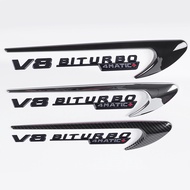 Mercedes-benz Benz Car Logo Modified V8 BITURBO Side Logo C260L CLA E63 Fender Pull Back Logo Side A